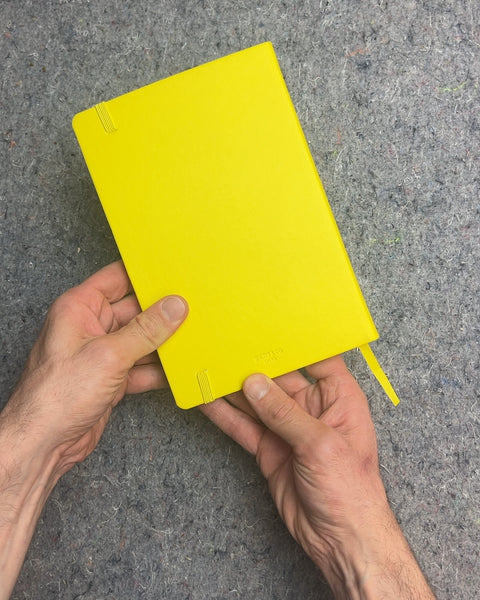 Media Justice Yellow Lined Journal Notebook With Leather Cover
