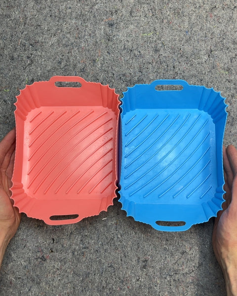 Set of 2 Silicone Air Fryer Liners, 8"
