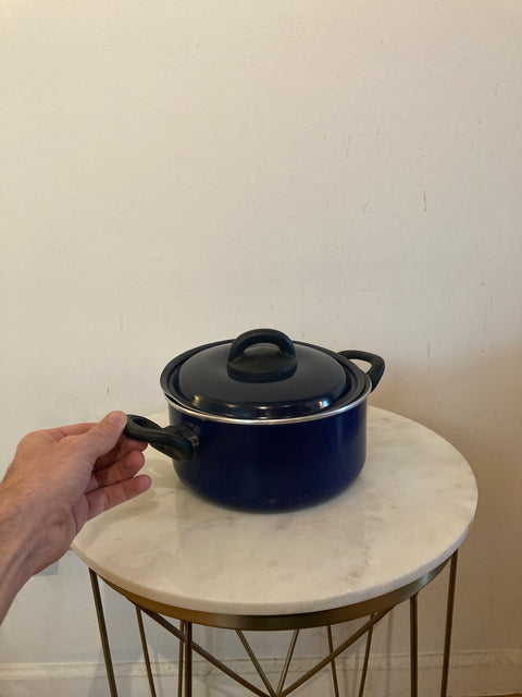 Medium Size Blue Pot & Lid