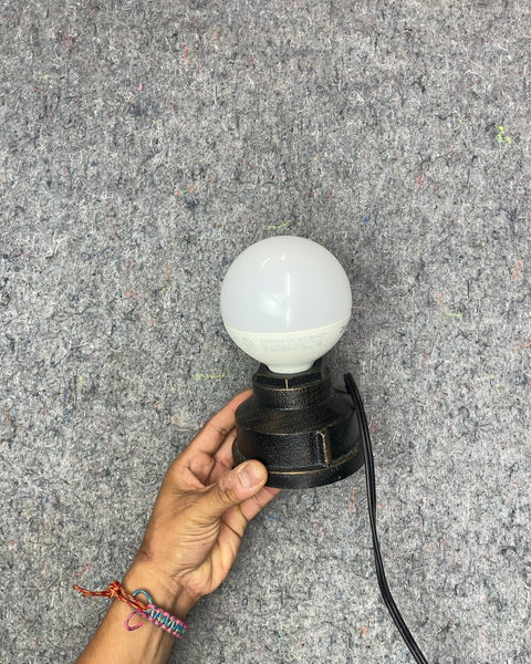 Industrial Style Table Lamp with LED Bulb