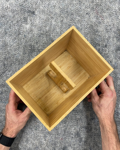 Bamboo Divided Organizer Tray, 7x10"