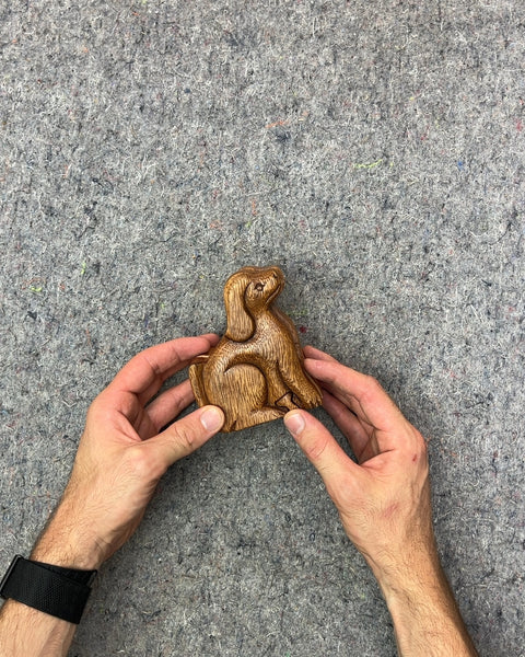 Wooden Dog Puzzle Box