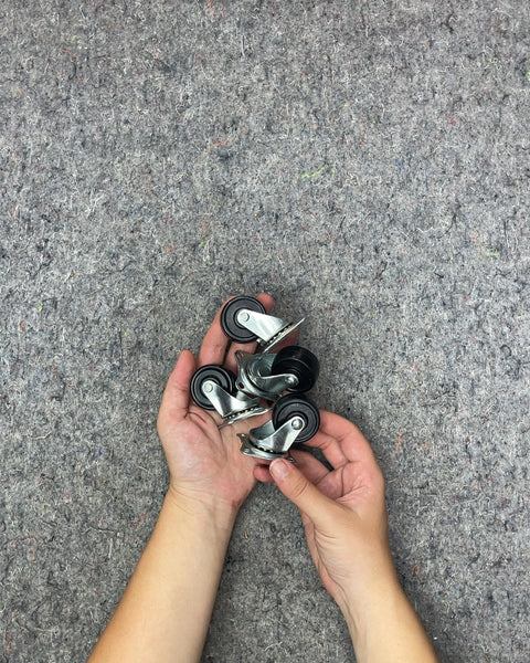 Caster Wheels Set of 4, 1.5 in Diameter