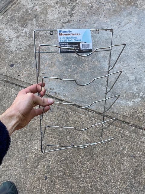 Wall Mount Pot Lid Rack