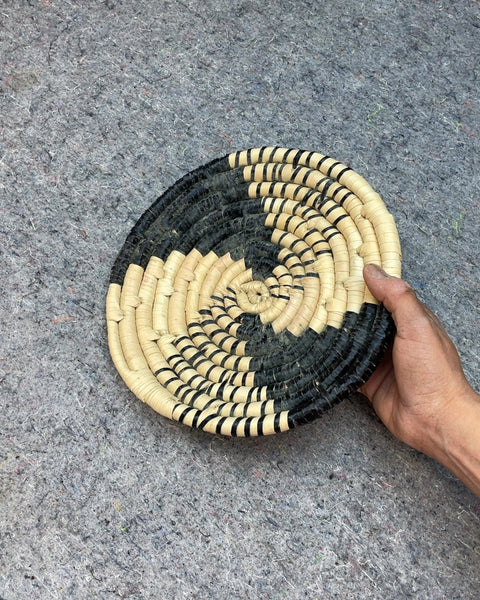 Black & Tan Woven Basket