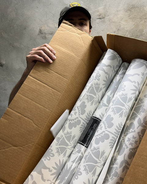 Fancy Hygge & West Gray Floral Wallpaper Rolls
