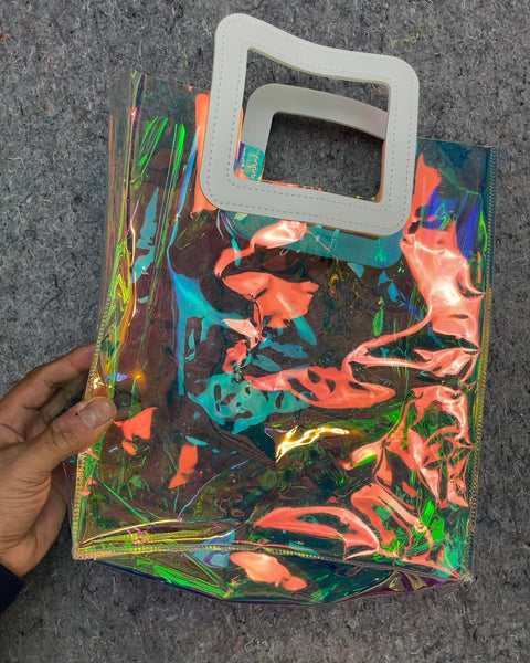 Iridescent Tote Bag with Handles
