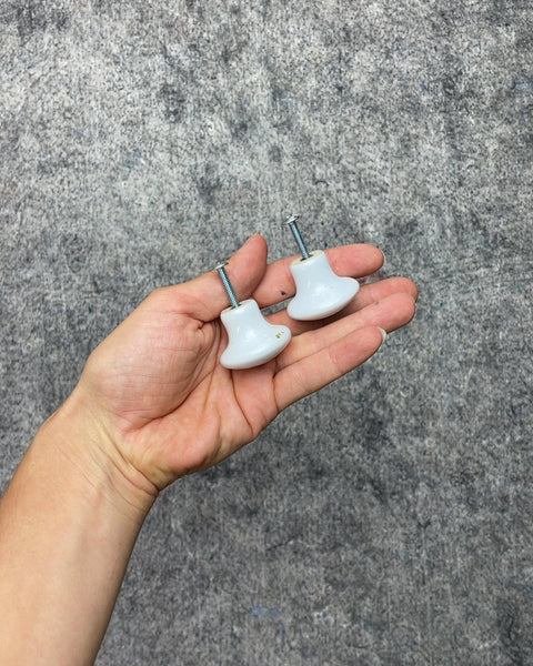 2 Ceramic Floral Cabinet Knobs