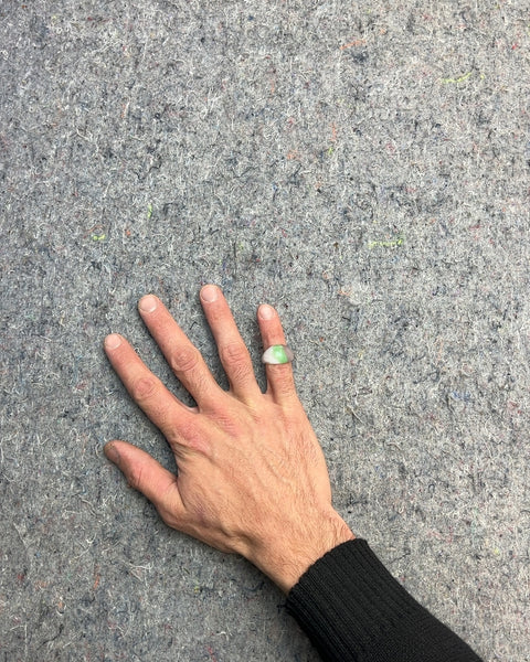 Green and White Ring