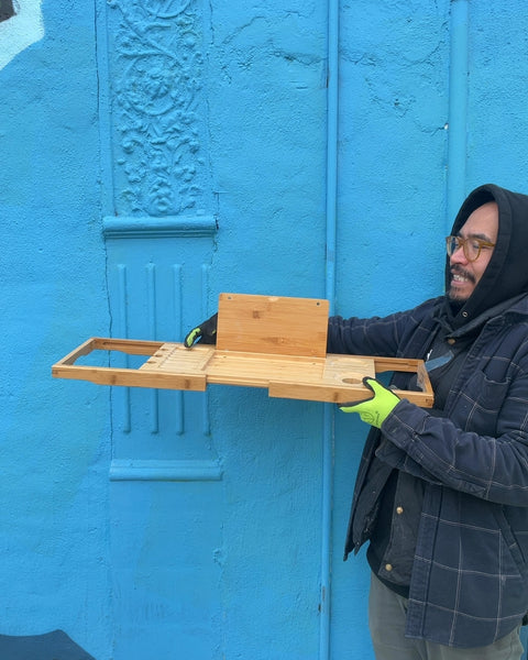 Bamboo Bathtub Tray Caddy