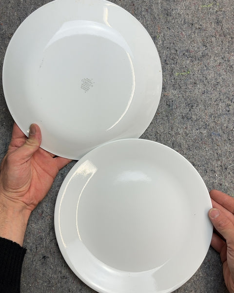 Two More Corelle White Dinner Plates