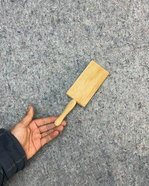 Wooden Grooved Butter Paddle