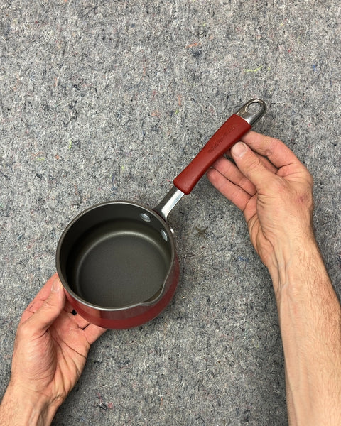 Rachael Ray Porcelain Non Stick Enamel Saucepan, 3/4 Qt