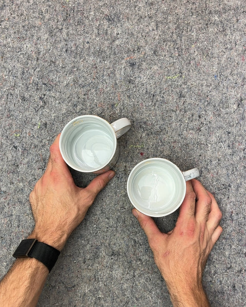 Mr. and Mrs. Marble Pattern Mugs