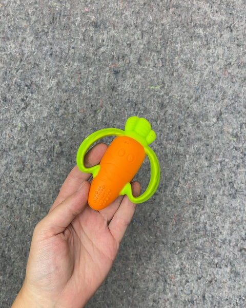 Orange and Green Carrot Teether