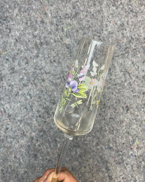 Floral Champagne Flutes, Set of 2