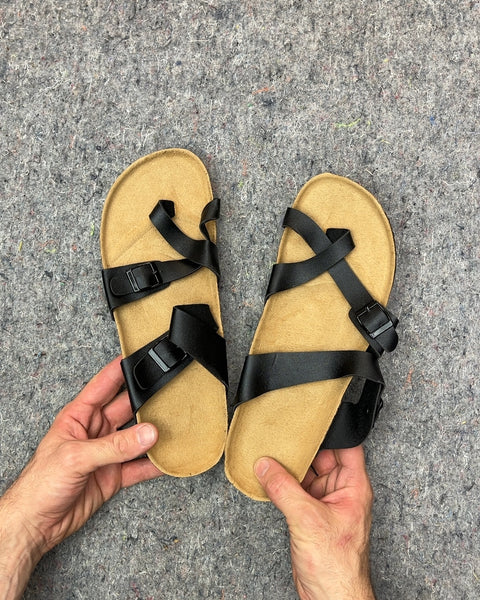 Brand New Black Strap Sandals That Look Just Like Birkenstocks, Size 42