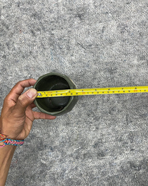 Olive Hexagonal Mini Planter Pot