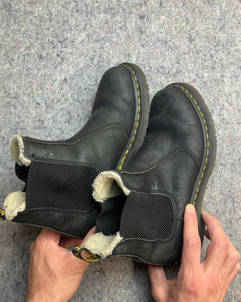 Dr. Martens Furry Chelsea Boots, Size US 9W or EU 41