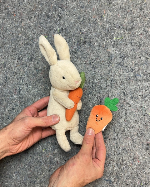 Cute Rabbit Plush with An Extra Carrot