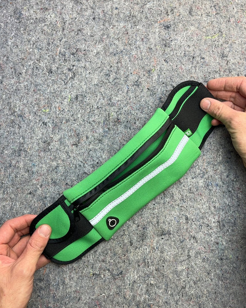 Green TD Running Belt with Reflective Stripe