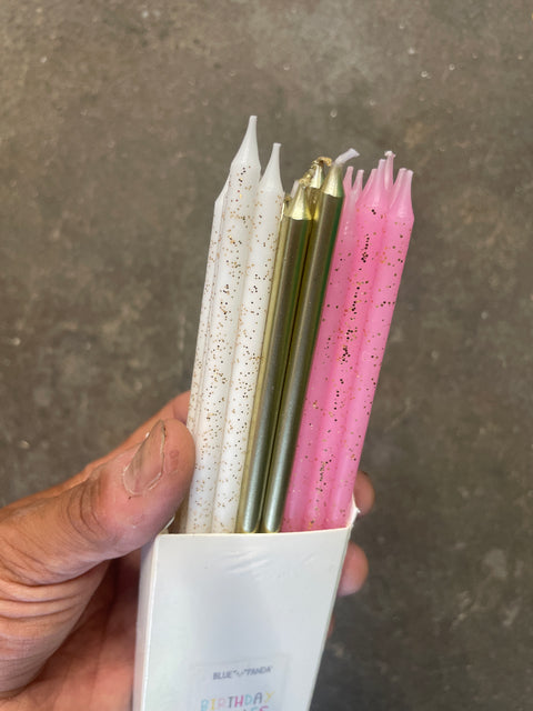 Blue Panda Birthday Candles