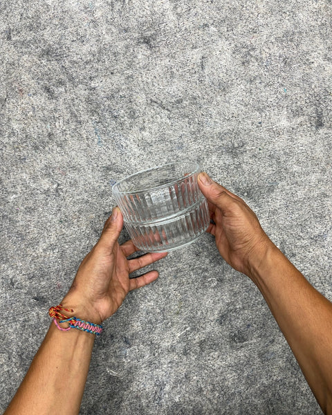 Bormioli Luigi Exclusiva Ribbed Glass Bowls
