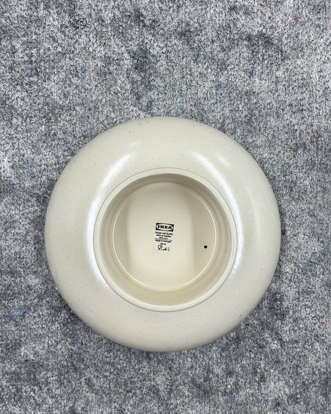 IKEA Beige Speckled Ceramic Fruit Bowl, 10 in