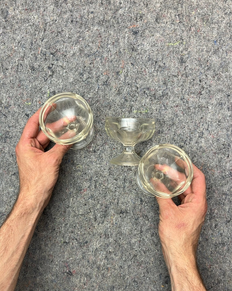 Three More Clear Glass Dessert Cups
