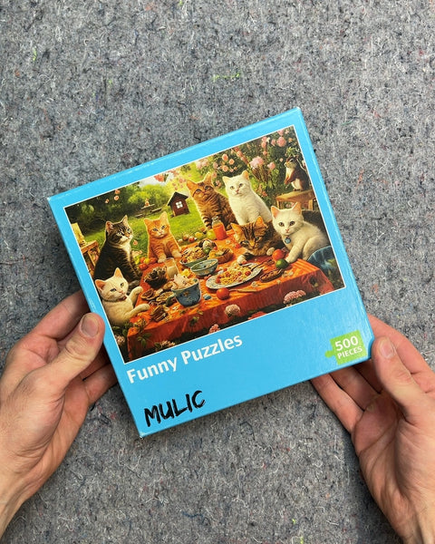 Couple Cats Staring At You Weirdly 500 Pieces Puzzle