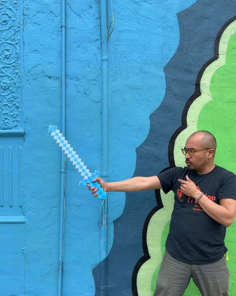 Pixelated Toy Sword, Lights Up Too!