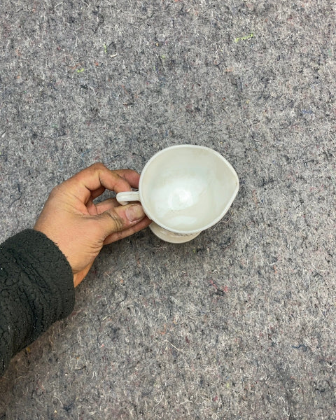 White Milk Glass Gravy Boat
