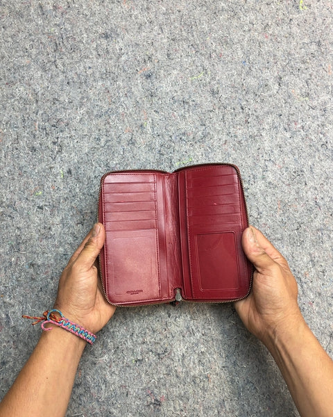 Coach Red Leather Wristlet Wallet