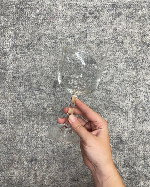 Clear Glass Stemmed Wine Glass