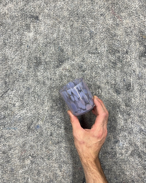 Purple Speckled Glass Drinking Glass