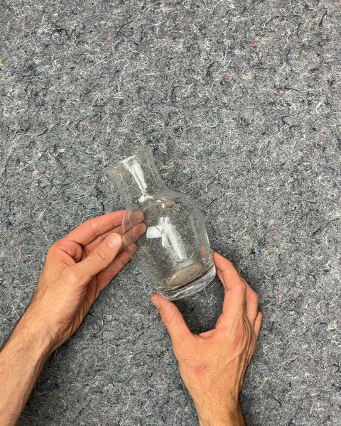 Cute Clear Glass Vase, H6"
