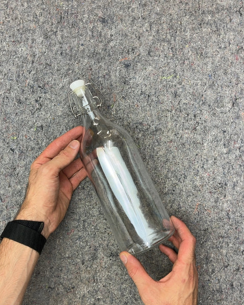 Clear Glass Bottle with Swing Top Stopper