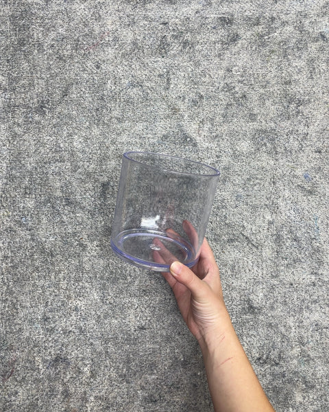 Clear Acrylic Cylindrical Storage Container, 5x5 in