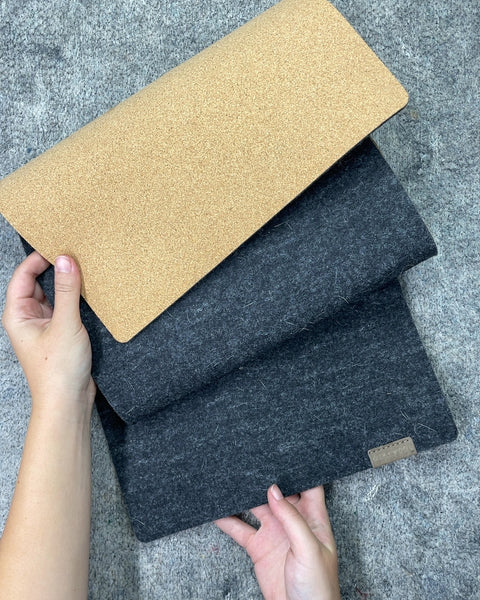 Cork and Felt Desk Mat, 35 x 12 in