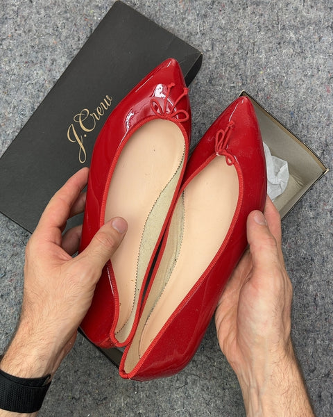 J.Crew Patent Classic Gemma Ballet Flats, Size US 12W