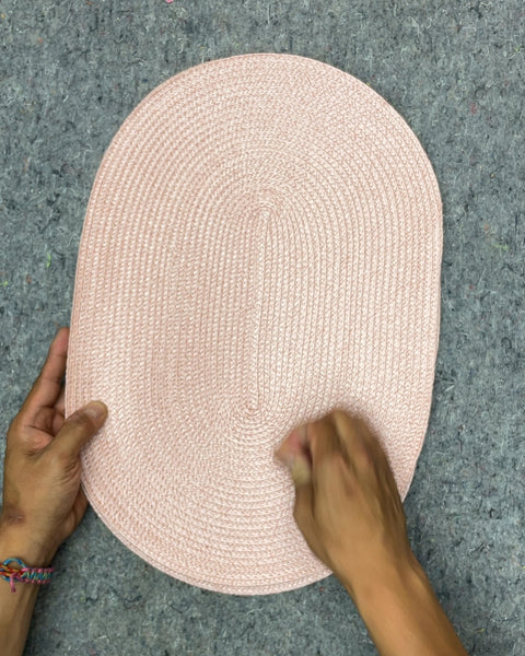 More 4 Oval Woven Placemats, 17x12"