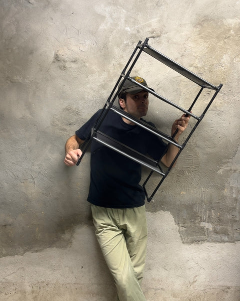 Another Black Four-Tier Shoe Rack, L18xW9xH29"
