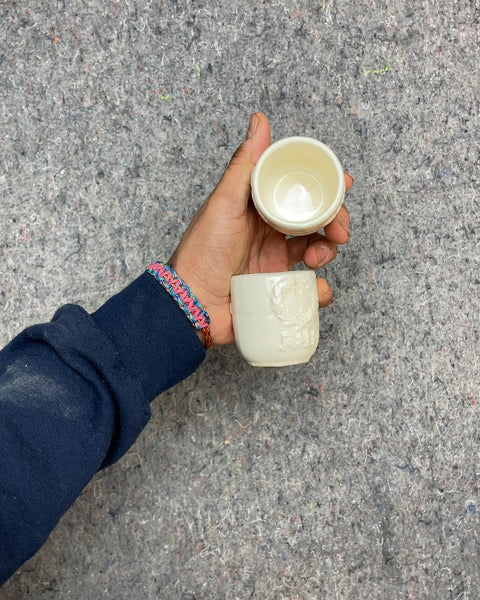 Ceramic Samurai Figure Sake Set