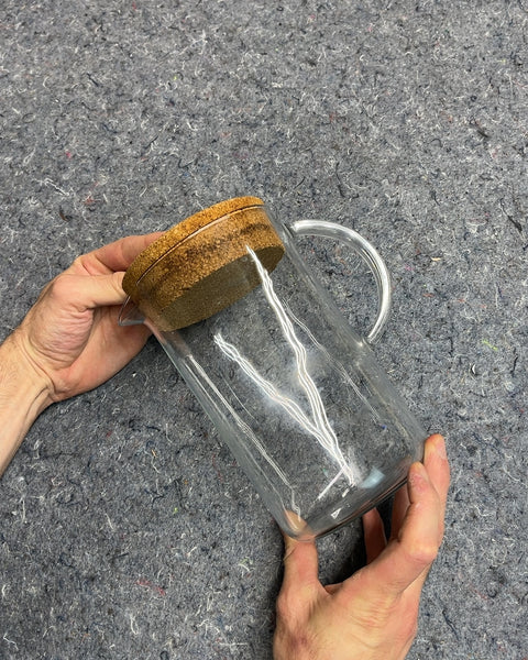 Glass Pitcher with Cork Lid