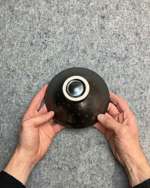 The Prettiest Japanese Black Ceramic Bowl