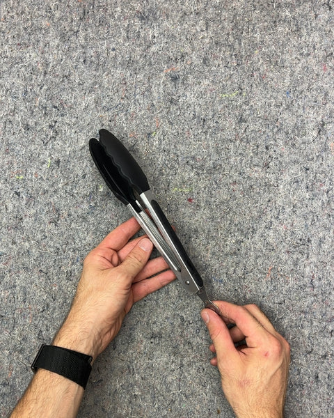 Smaller Black Silicone Tongs