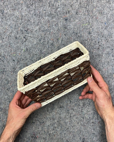 Woven Rectangular Basket, 4x9"