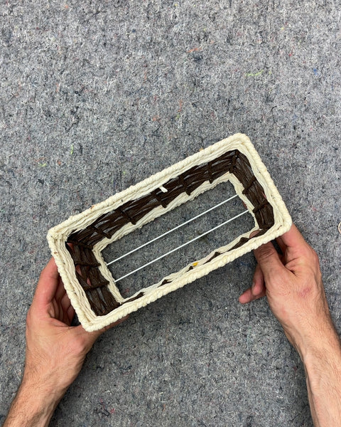 Woven Rectangular Basket, 4x9"
