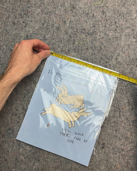 I'll Follow You Anywhere Rabbit Art Print, 9x11"