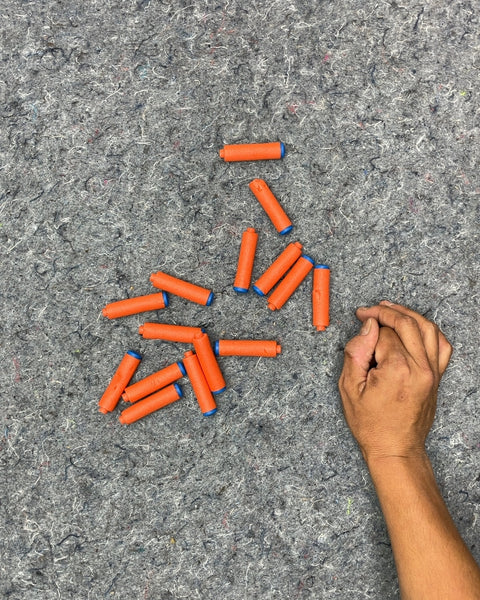 Orange Foam Darts with Blue Tips